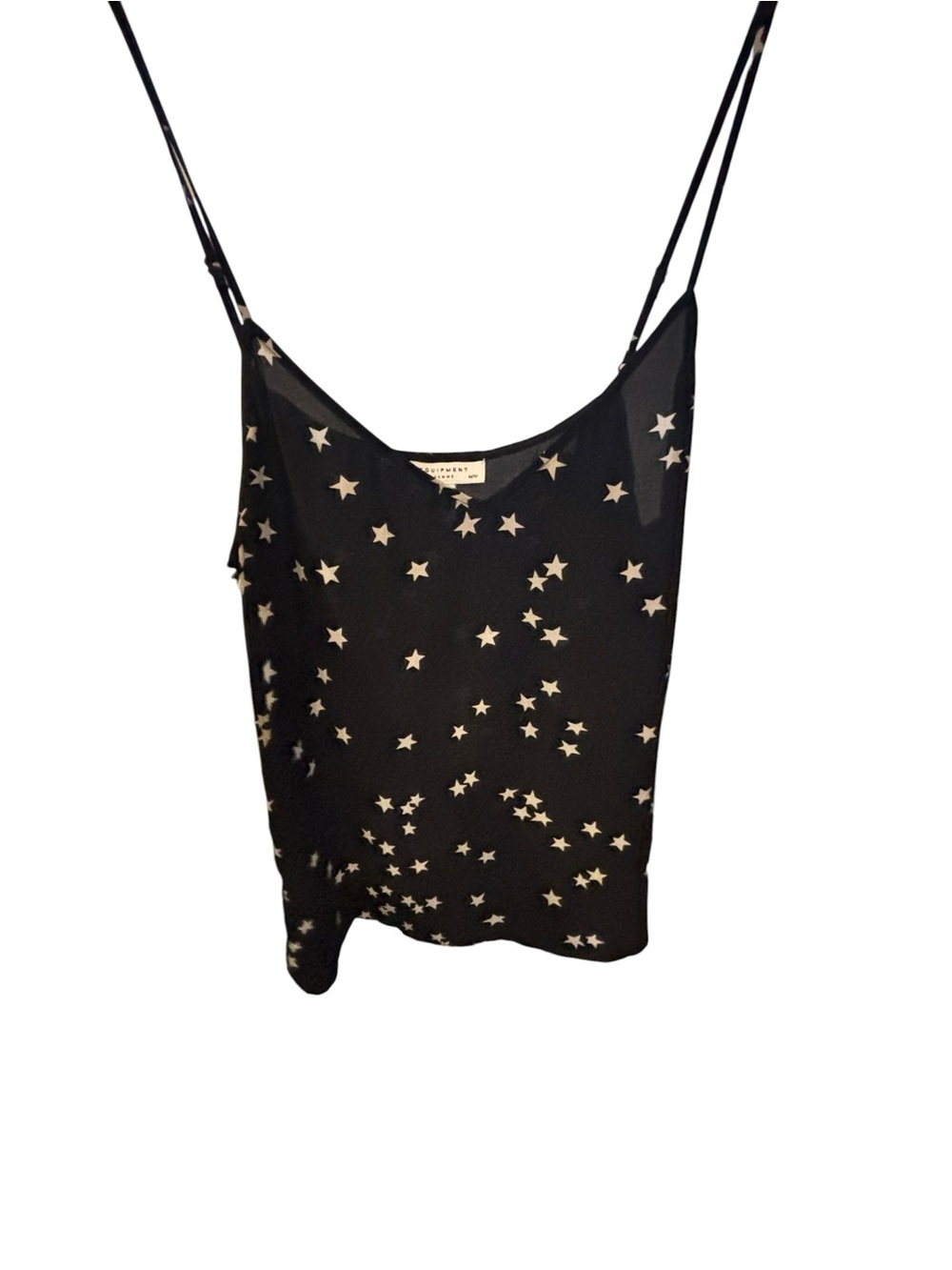 Equipment Black Silk Star-Print Cami